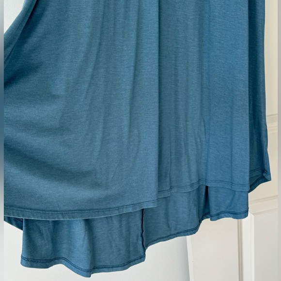 High/Low Blue Color Block Dress - Picture 2 of 4